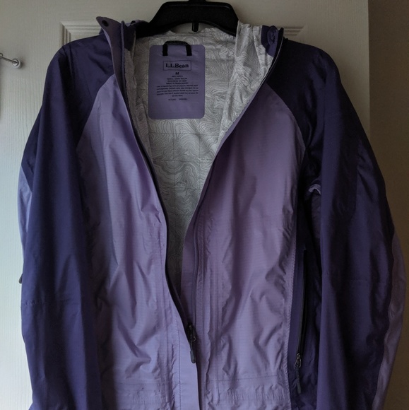 L.L.Bean Purple Light Rain Jacket Size M - Picture 5 of 8
